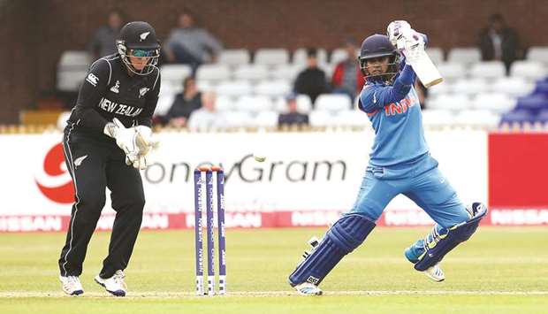 File picture of Indiau2019s Mithali Raj in action during the womenu2019s cricket World Cup match against New Zealand.