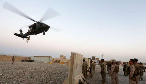 US troops take part in a medevac exercise in Helmand province, Afghanistan July 6, 2017