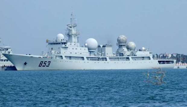 A Dongdiao-class auxiliary general intelligence vessel of China. File picture.