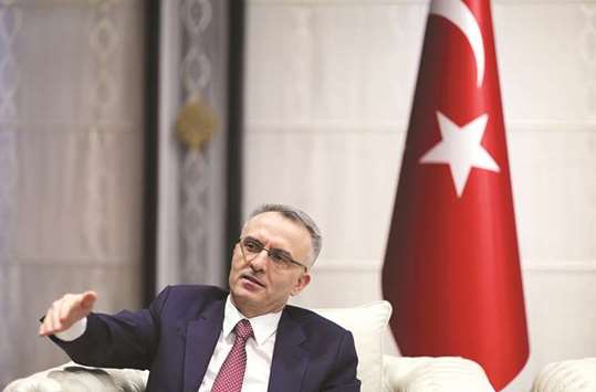 Naci Agbal, Turkeyu2019s Finance Minister, speaks during an interview in Ankara (file). u201cAll of our economic indicators are extremely positive,u201d he said on Friday.