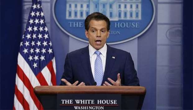 New White House Communications Director Anthony Scaramucci addresses the daily briefing at the White House in Washington on Friday.