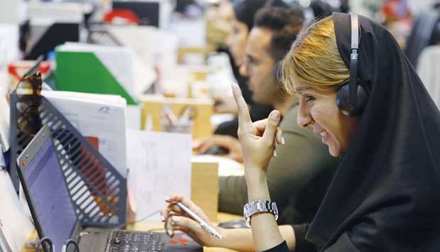Bamilo employees work at the e-commerce siteu2019s offices in the Iranian capital Tehran.