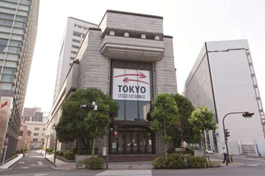 A view of the Tokyo Stock Exchange. Japanese shares closed 0.2% higher at 20,079.64 yesterday.
