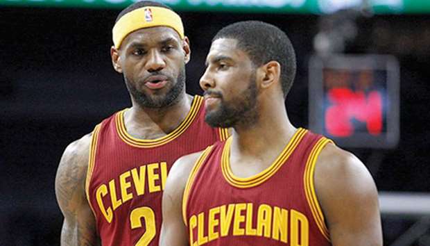 LeBron James (left) and Kyrie Irving