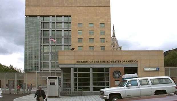 The US embassy in Moscow is seen in this file picture.