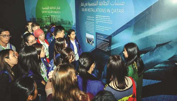 Shows staged at the pavilion discuss the mega energy projects established in Qatar.