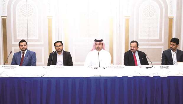 Senior members of management of Able International Group during a conference.