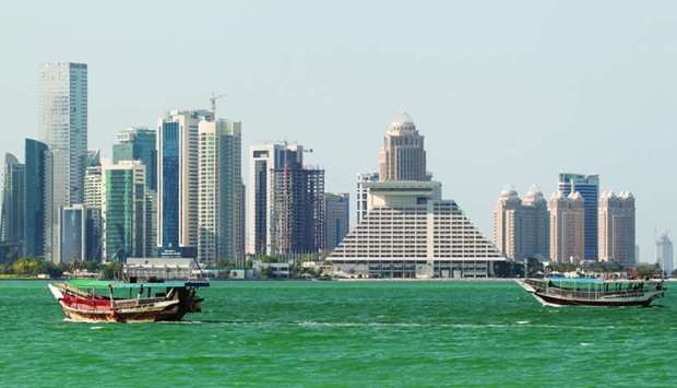 High-rises are seen on the Doha Corniche. The blockade by the siege countries have not ,materially, changed Qatar's macro fundamentals as well as institutional and finance strengths, according to Moody's, a global credit rating agency.