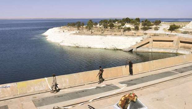 Lake Assad, the enormous reservoir created by the Tabqa dam, at the entrance of Raqqa province and adjacent to areas taken by Syrian Democratic Forces (SDF).