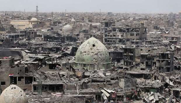 A general view of the destruction in Mosul's Old City