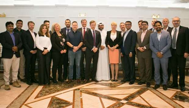 Board members of the newly-formed Swedish Chamber of Commerce in Qatar flank Swedish ambassador Ewa Polano during the chamber's first general assembly held in Doha recently.