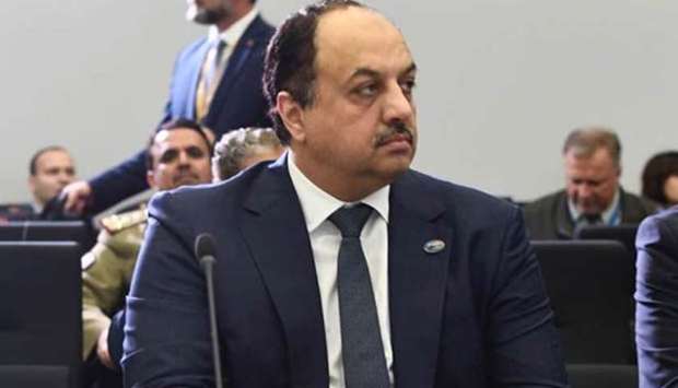 HE the Deputy Prime Minister and Minister of State for Defence Affairs Dr Khalid bin Mohamed al-Attiyah attends the meeting in Brussels.