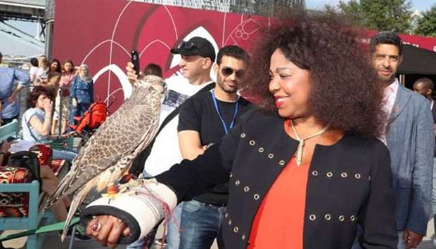 FIFA Secretary General Fatma Samoura pictured during her visit to Majlis Qatar in Moscow on Thursday.