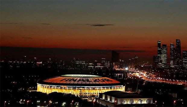 A general view of the Luzhniki Stadium in Moscow, which will host the World Cup Final between France and Croatia