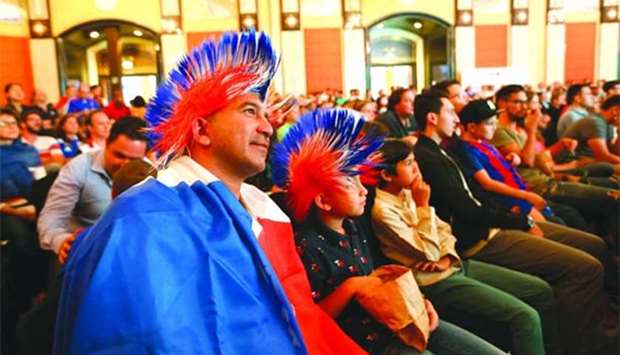 The French community in Qatar watches the action. PICTURES: Ram Chand