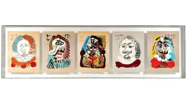BLAST FROM THE PAST: Five Pablo Picasso lithographs from his Imaginary Portraits series once hung in a corporate dining room at the downtown complex that houses the Los Angeles Times.