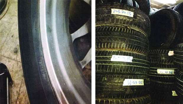 The violations included the display and sale of expired tyres.