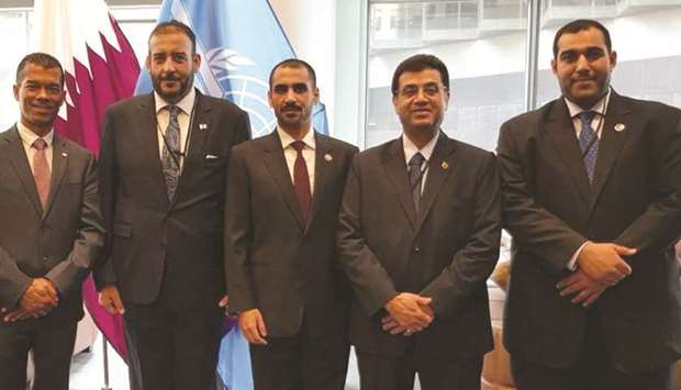 The delegation from Ministry of Interior at the ICAO headquarters in Montreal, Canada.