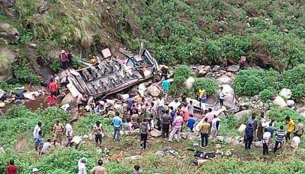 Bus accident in Pauri district in Uttarakhand
