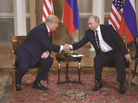 Trump and Putin at the Helsinki summit.