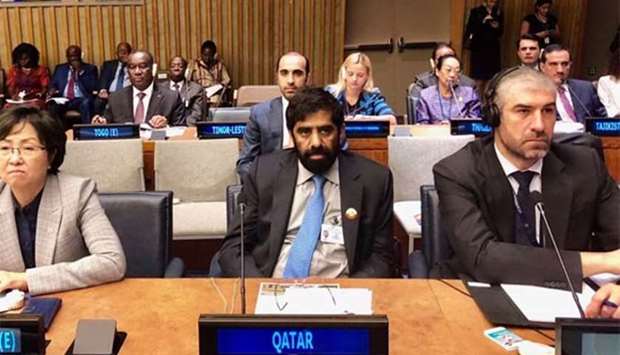 HE Dr Saleh Mohamed Salem al-Nabit during the UN High-level Political Forum (HLPF) on Sustainable Development in New York.