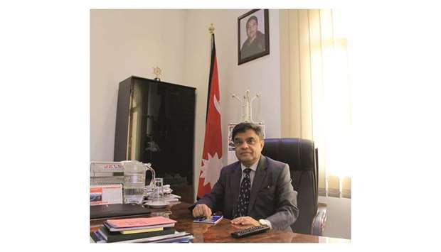 COMMITTED: Prof Ramesh Prasad Koirala, ambassador of Nepal to Qatar in his office. Photos supplied