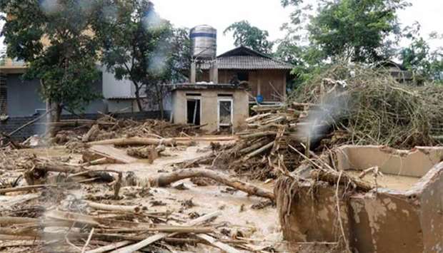 Flash flooding in Vietnam's Yen Bai province has left a trail of destruction.