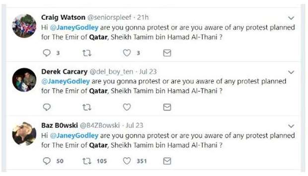The identical tweets at Godley started as far back as Saturday, ruling out a copycat version of the Downing Street story, which did not break until Monday evening.