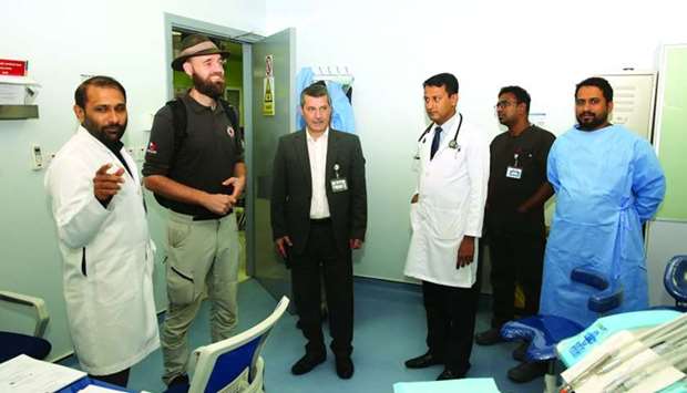 Thor Pedersen during his tour of the health centre.