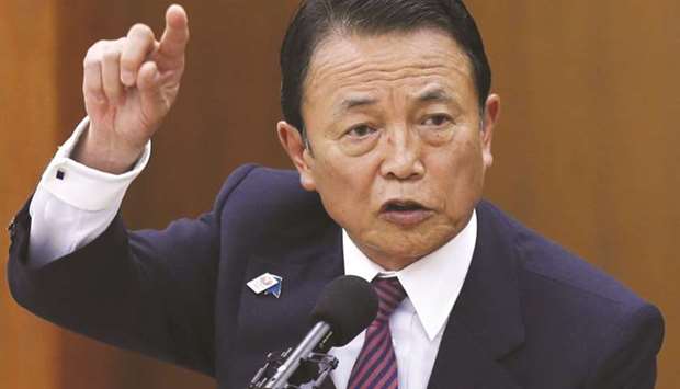 Aso: Next yearu2019s Group of 20 meetings in Osaka to focus on identifying problems in the global economy before they worsen.
