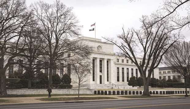 The US Federal Reserve building in Washington, DC. Despite booming second quarter growth in the US economy, the Fed will hold its fire and leave lending rates  untouched this week as it awaits more signs of inflation.