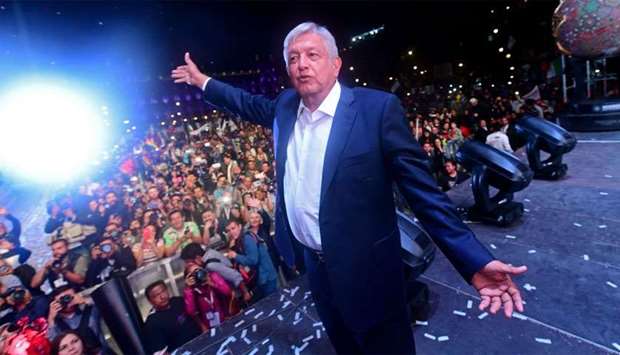 Newly elected Mexico's President Andres Manuel Lopez Obrador