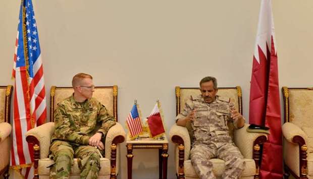 Amiri Land Forces commander Major General Mohamed bin Ali al-Ghanim met with Deputy Commander of the US Central Command Major General David Hill. During the meeting, relations of mutual interest between the two friendly countries were discussed as well as the exchange of experiences and means of developing and enhancing them.