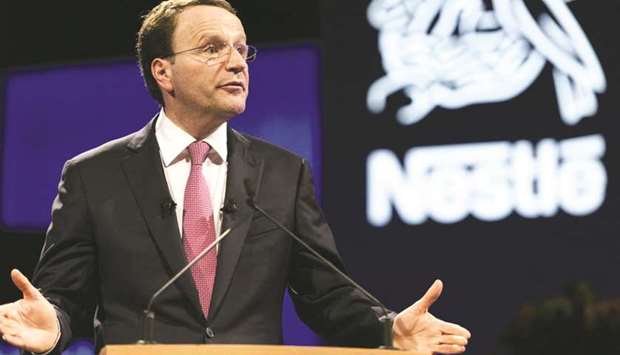 Mark Schneider, Nestleu2019s new chief executive, at a press conference in London. Schneideru2019s abilities are being put to the test by an activist US investor pressing him to act faster and more forcefully to raise the Swiss companyu2019s profit.