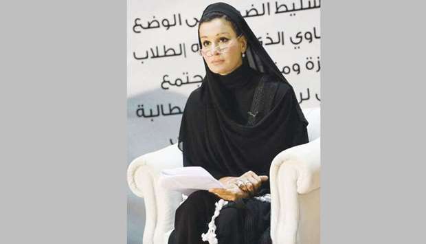 File photo of Her Highness Sheikha Moza bint Nasser, Chairperson of Qatar Foundation (QF). Sheikha Moza is a role model for Qatari women and women around the world.