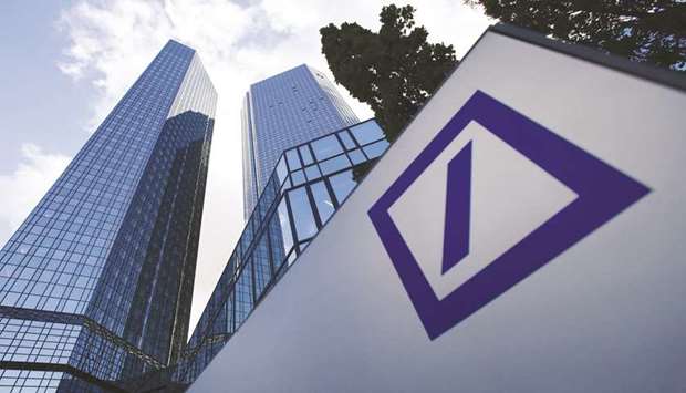 The headquarters of Deutsche Bank in Frankfurt. Deutsche Bank and Commerzbank said MiFID II hit their first-quarter revenue, and analysts surveyed by Bloomberg expect at best a minimal increase in their commission and fee income this year.