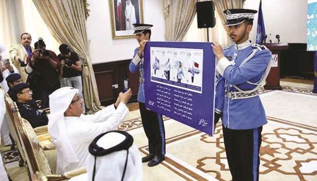 Major General Dr Abdullah Yousuf al-Mal launched the commemorative stamp via augmented reality by scanning the postage stamp.