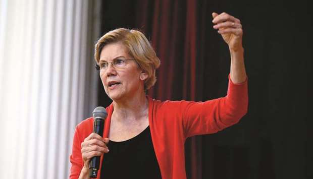 Democratic 2020 US presidential candidate Senator Elizabeth Warren speaks during a town hall at the Peterborough Town House in Peterborough, New Hampshire, US, on July 8, 2019.