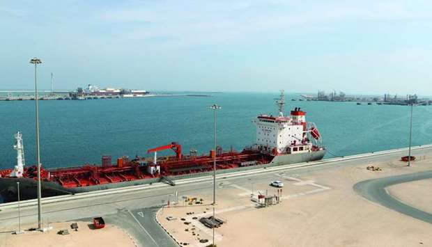 This file photo taken on February 6, 2017 shows a part of the Ras Laffan Industrial City, Qatar's principal site for production of liquefied natural gas and gas-to-liquids, some 80 kilometres north of Doha. Government expenditure of the gas revenues would continue to underpin Qataru2019s wider economy, Dun & Bradstreet said in its latest country report.