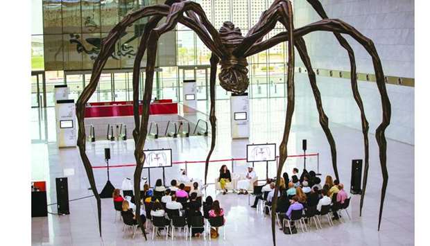 Attendees visited Louise Bourgeoisu2019 Spider Sculpture u2018Mamanu2019