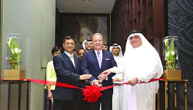 Dignitaries at the opening of Benjarong Doha Restaurant.