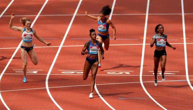 Elaine Thompson wins the women's 200m