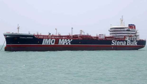 British-flagged tanker Stena Impero anchored in Bandar Abbas in southern Iran