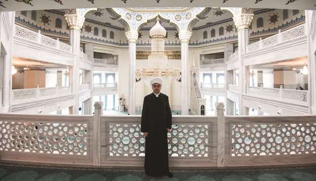 Rushan Abbyasov, the deputy head of the Council of Muftis, attends an AFP interview at Moscowu2019s central mosque.