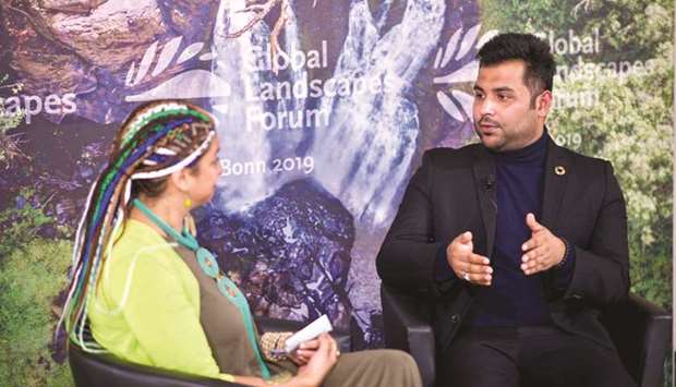 ACTIVIST: Neeshad Shafi speaking during an interview at Global Landscapes Forum Bonn in Germany.