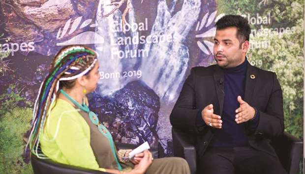 ACTIVIST: Neeshad Shafi speaking during an interview at Global Landscapes Forum Bonn in Germany.