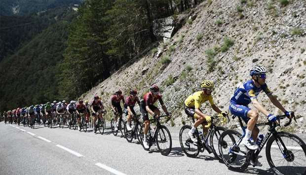 The Tour de France cycling race between Embrun and Valloire, in Valloire