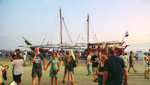 The dhow Fath Al Khair 4 proved to be a major attraction in the Greek port of Salonika.