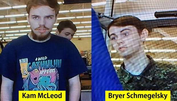 The photos of Kam McLeod and Bryer Schmegelsky released by the Royal Canadian Mounted Police