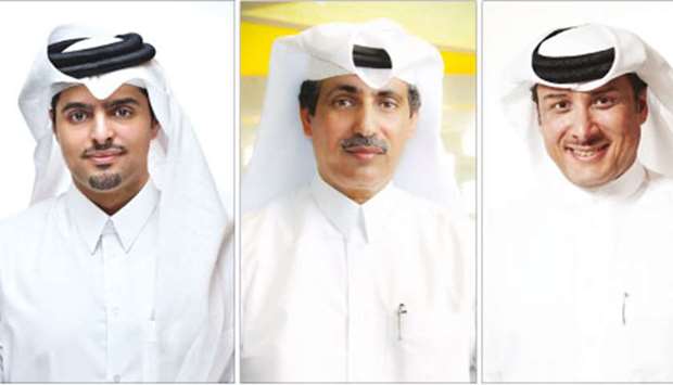 Sheikh Hamad: Well-prepared for 5G., Al-Naimi: Strategic investments. and Al-Misnad: Strong performance.